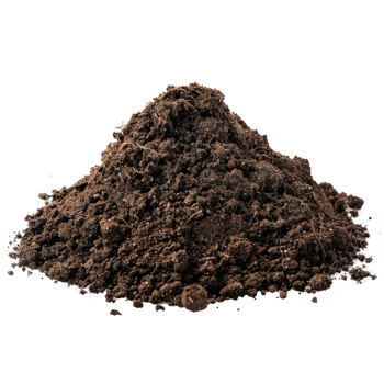 Pile of soil isolate on transparency background png