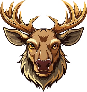 Majestic Moose Head Available on EPS File vector