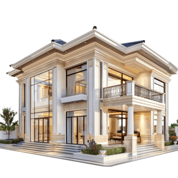 Villa isolate on transparency background png