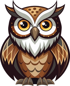 Wise Owl Full Body Available on EPS File vector