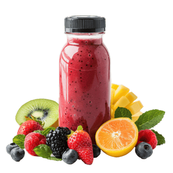 mix fruit smoothies bottle isolated on transparency background png