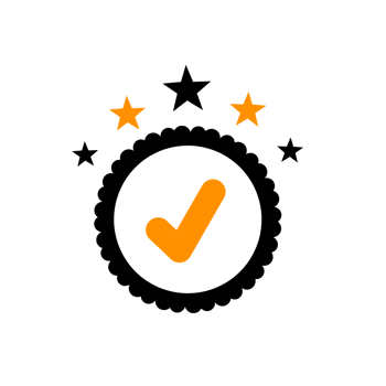 Approval check medal icon png