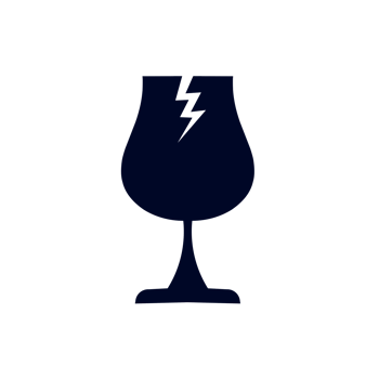 Breakable Icon. Glass Sign or Symbol. png
