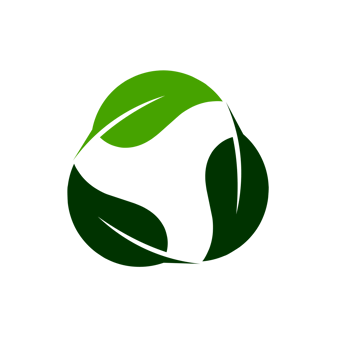 Green leaf icon. Isolated recycling symbol. Eco recycle sign. Biodegradable recyclable package icon. png