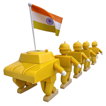 Toy Soldiers Marching with a Tank and Flag png