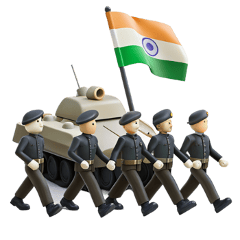 Military Parade with Tank and Flag png