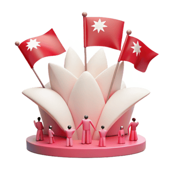 Red Flags Around a White Lotus png