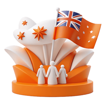Symbolic Representation of Unity and Cooperation with Flags and Figures png