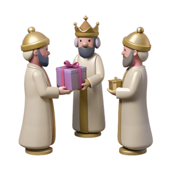 Three Wise Men Giving Gifts png