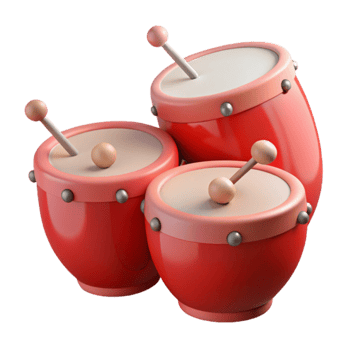 Red Drums with Sticks png