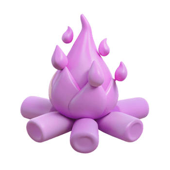 Purple Campfire Illustration png