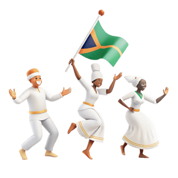 Celebrating Cultural Diversity with Joyful Dance and Flag Waving png