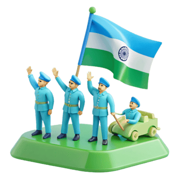 Saluting the Flag A Patriotic Parade of Toy Soldiers png