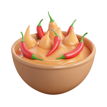 Spicy Chili Dip in a Bowl png