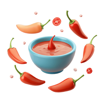 Spicy Chili Pepper Dip with Red Sauce png