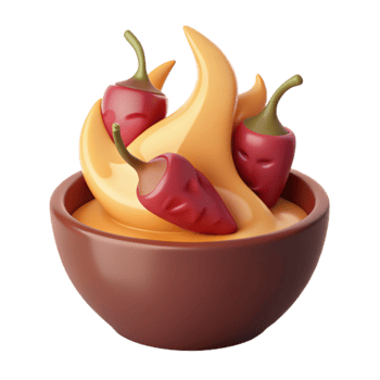 Spicy Cheese Dip with Red Chili Peppers png