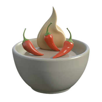 Spicy Dip with Chili Peppers png