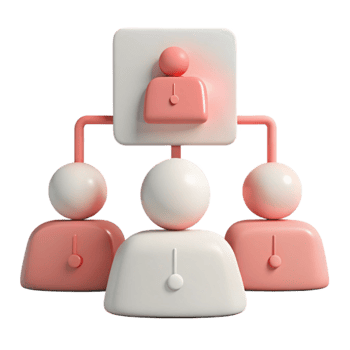 Organizational Chart Hierarchical Structure with Leader and Team Members png