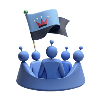 Teamwork and Leadership A 3D Illustration of Collaboration png