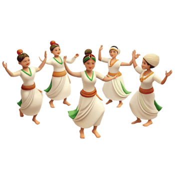 Group of Women Performing a Traditional Dance png