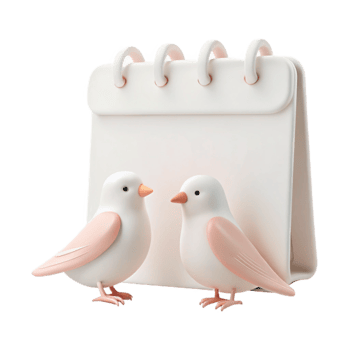 Two Birds and a Calendar png