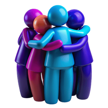 Group of People Hugging and Showing Unity and Support png