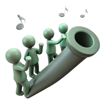 Group of People Playing Music Together with a Trumpet png