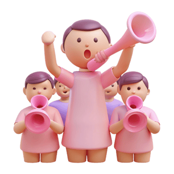 Cheerful Cartoon Characters Holding Instruments png
