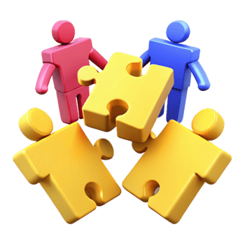 Teamwork, Collaboration, and Success Puzzle People png