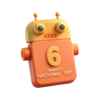 Robot Illustration for a National Day png