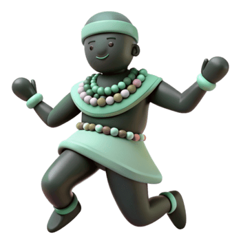 3D Character Jumping With Joy png