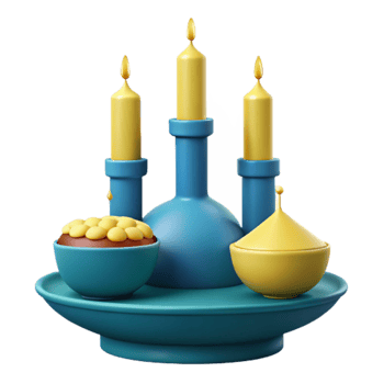 Candle Holders and Bowls with Decorative Objects png