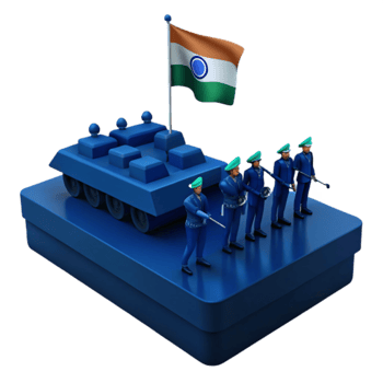 Military Parade with Flag and Tank png