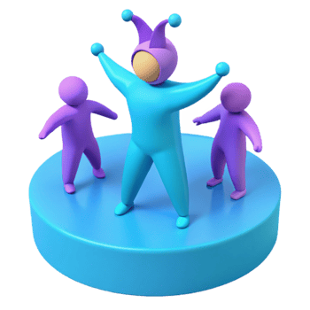 3D Cartoon Characters Fun and Joyful Illustration png