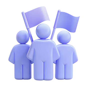 Group of People with Flags Representing Teamwork and Unity png