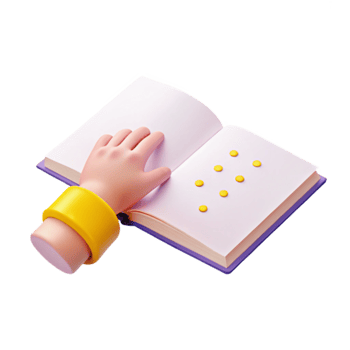 Braille Book Reading with Your Fingers png