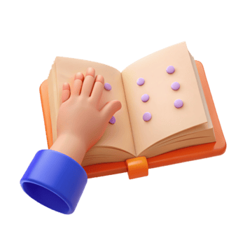 Braille Book Reading with Tactile Sense png