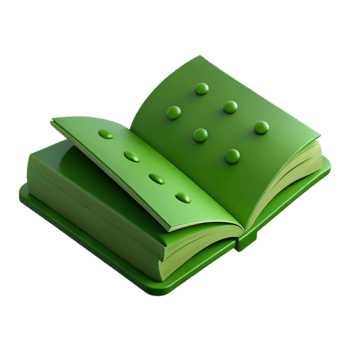 Green Book with Round Dots png