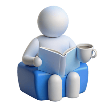 Relaxing with a Book and a Drink png