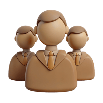 3D Rendered Cartoon Characters Business People png
