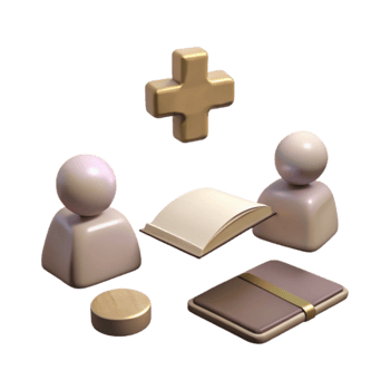 Collaboration and Knowledge Sharing A 3D Illustration of Teamwork and Learning png