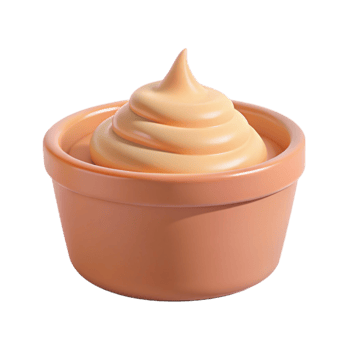 Whipped Cream in a Small Pot png