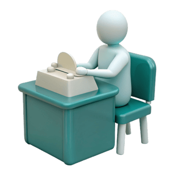 Person Using a Machine with a Round Display png