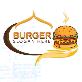Burger Fast Food Creative Logo Design vector