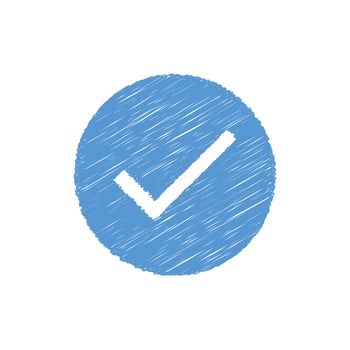 Verification check scribble hand drawn design. illustration vector