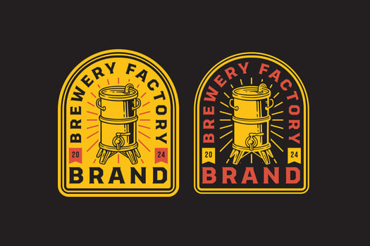 brewing machine with tank barrel filtration, boiling, distillery retro badge logo design for beer, crafting. tube and copper production beer emblem logo collection for brewery factory and industry vector