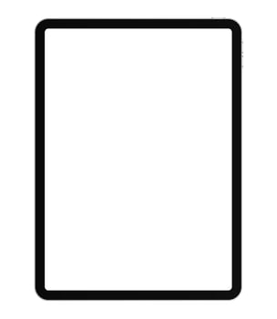 Realistic tablet device blank screen mockup template vector