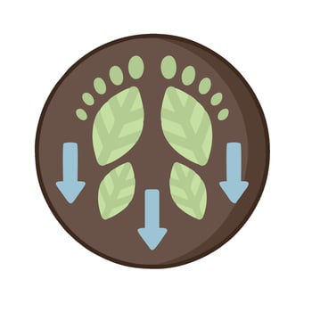 Footprints and footprints illustration vector