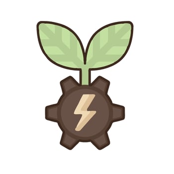 A plant with a lightning bolt on it vector