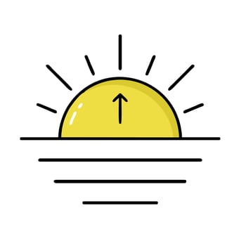 Sunrise illustration icon vector